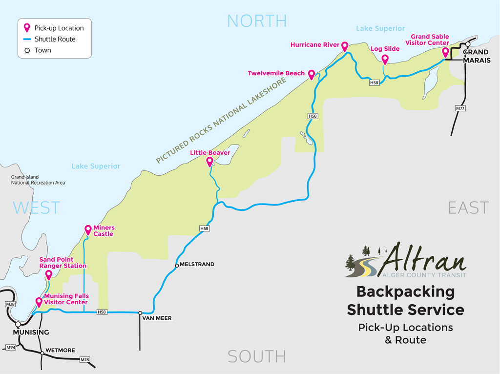 Altran bus backpacking route